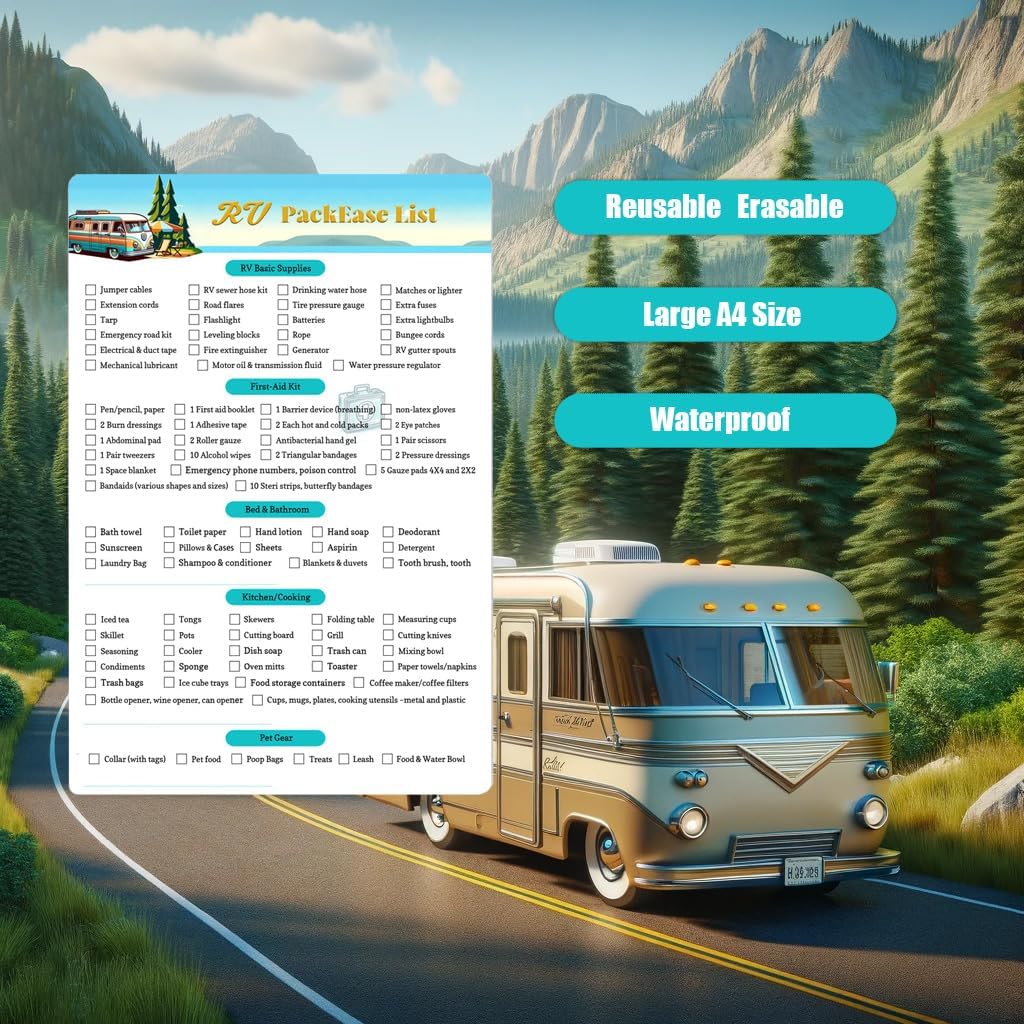 RV Equipment Checklist Packing List