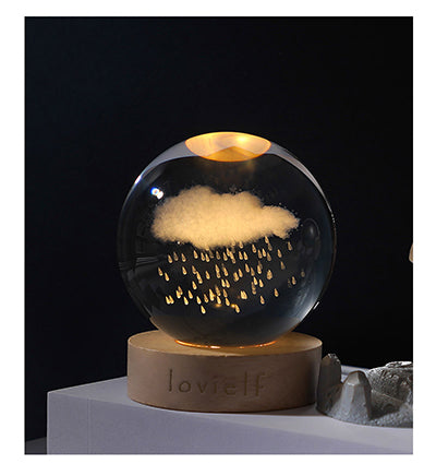lovielf crystal rainy cloudy  Statuettes Gift Ornaments Home Decoration
