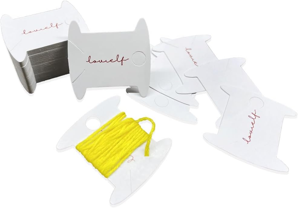 lovielf mini Size Paper Cardboard Bobbin for Embroidery Thread 200pcs