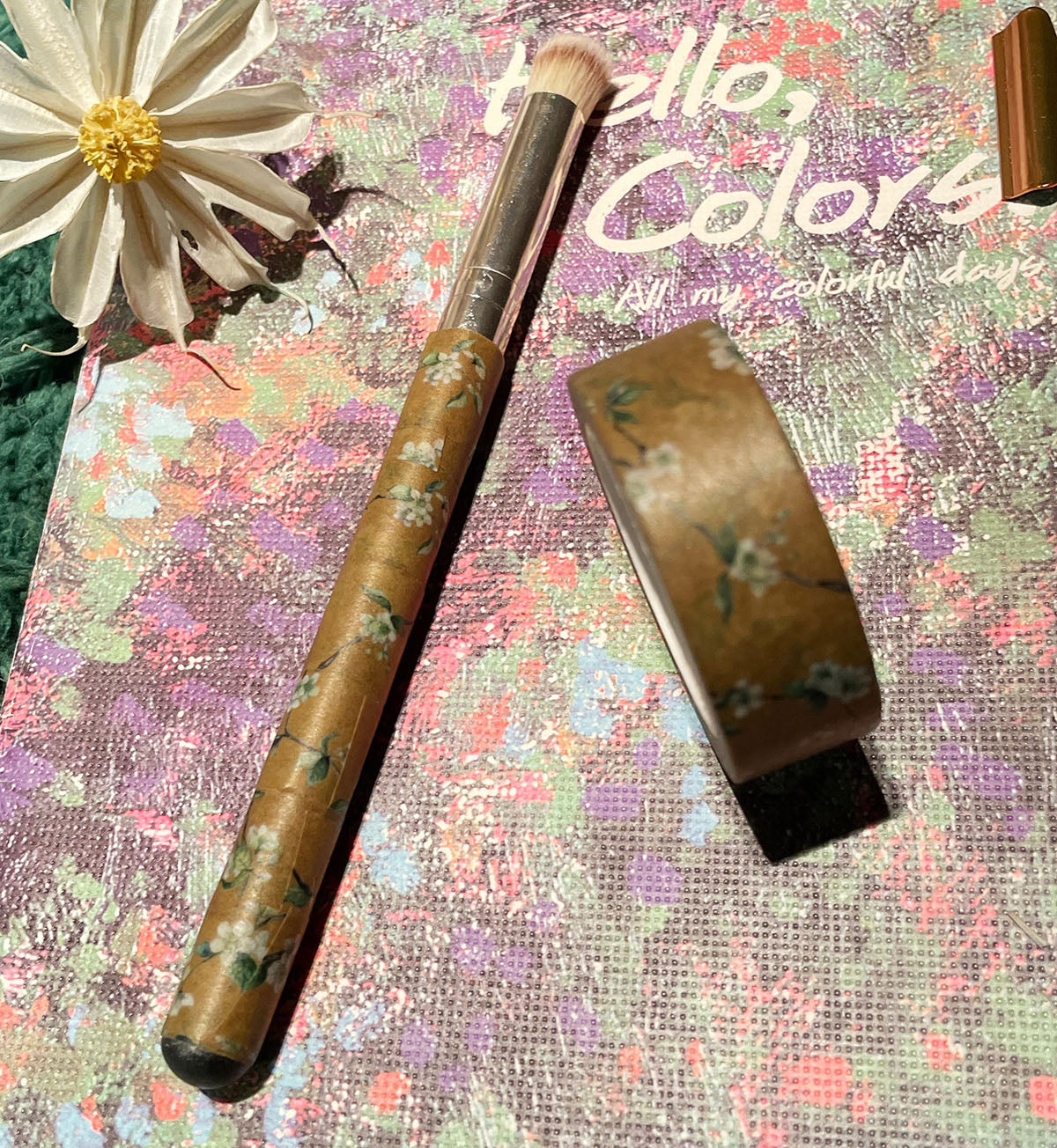 lovielf Floral Washi Tape Lotus Flower Pear Blossom Magnolia denudata Blue Leadwort Wisteria Jasmine | Set of 6 Rolls | Width : 15mm | for Artts and Crafts, DIY, Scrapbooks, Journaling, Gift Wrapping