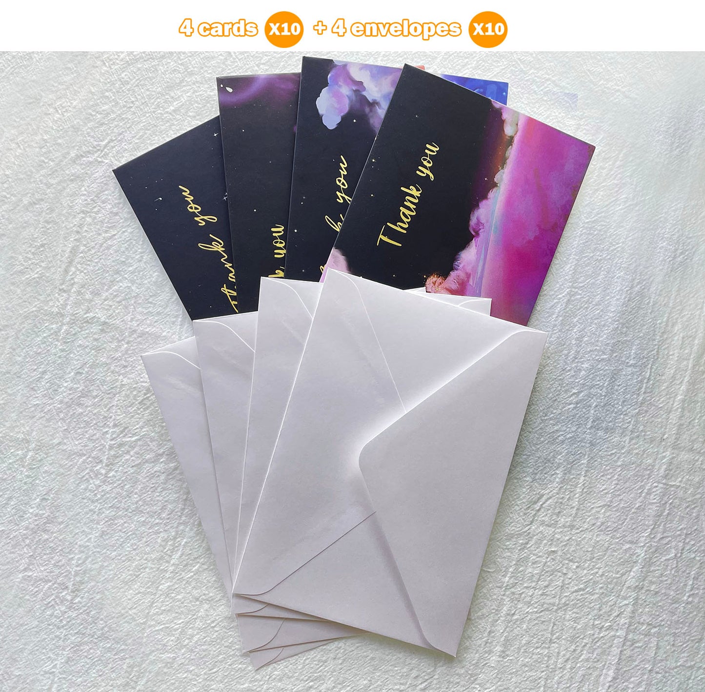 Galaxy theme Thank You Card | 40 - PACK