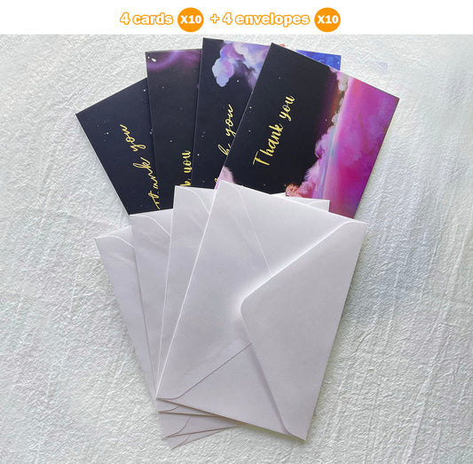 Galaxy theme Thank You Card | 40 - PACK