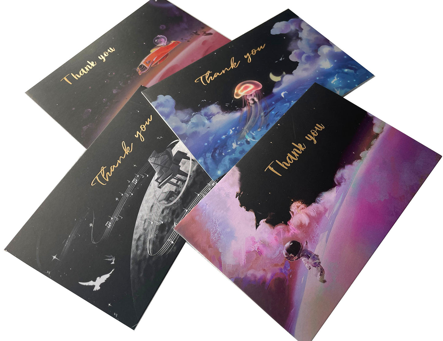 Galaxy theme Thank You Card | 40 - PACK