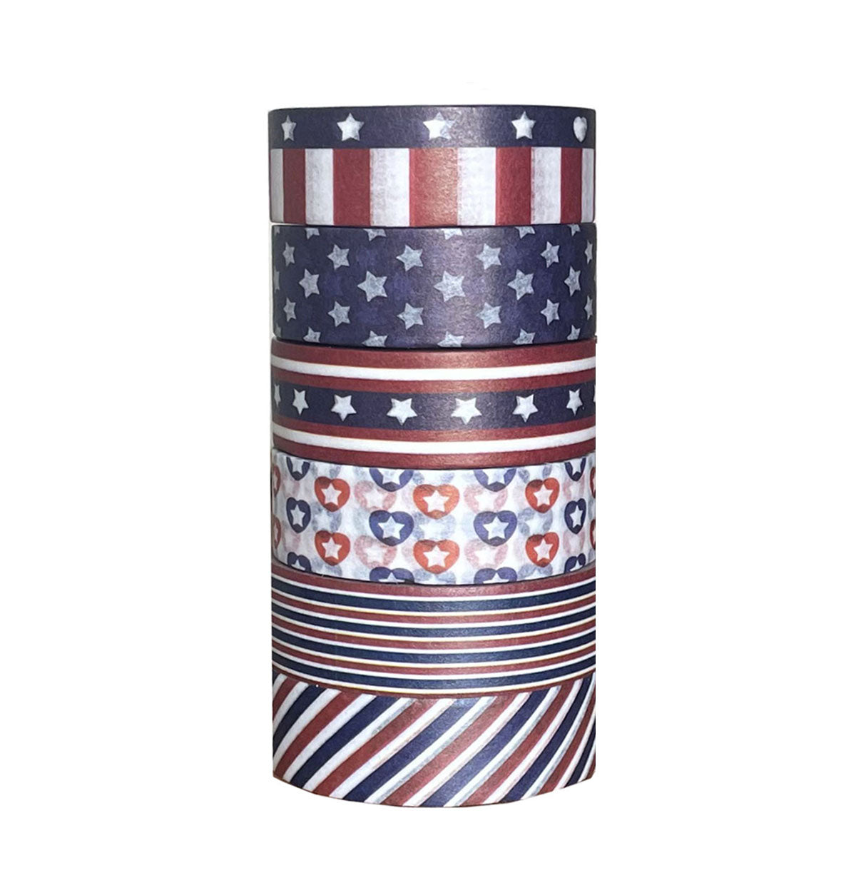 United State American Stars and Stripes Flag washi Tape Set of 6 Rolls - DIY Japanese Masking Scrapbook Notebook Planner